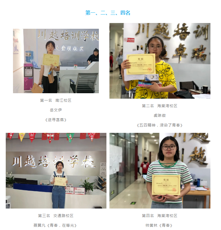 “我的青春我做主” | 五四征文比賽結果出爐啦！