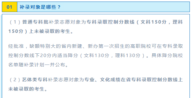 機會！2020年普通高校專科補錄來了！10月19日開始填報志愿